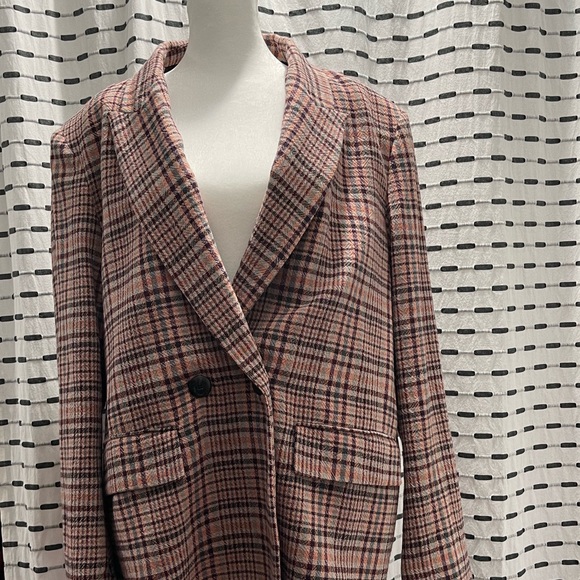 Zara Checkered Blazer Women’s XL NWT - Picture 3 of 7